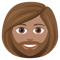 Woman- Medium Skin Tone- Beard emoji on Emojione